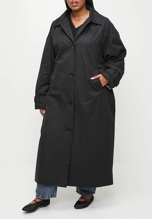 Cotton On - Plus ellie trench coat - black