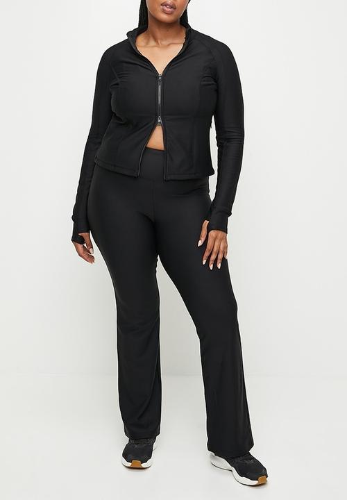 Cotton On - Plus Fleece Lined Zip Thru Long Sleeve - Black