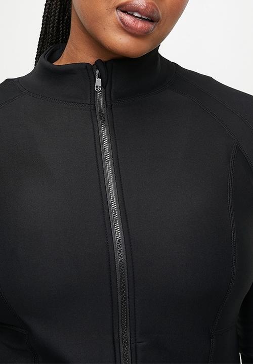 Cotton On - Plus Fleece Lined Zip Thru Long Sleeve - Black