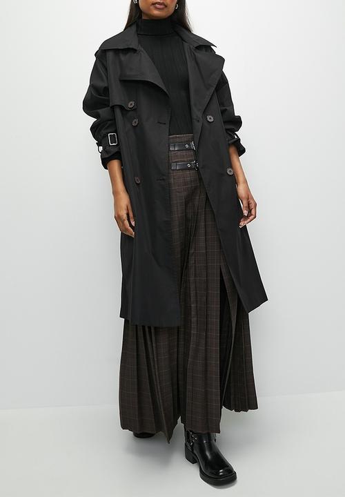 edit - Lightweight trench - black