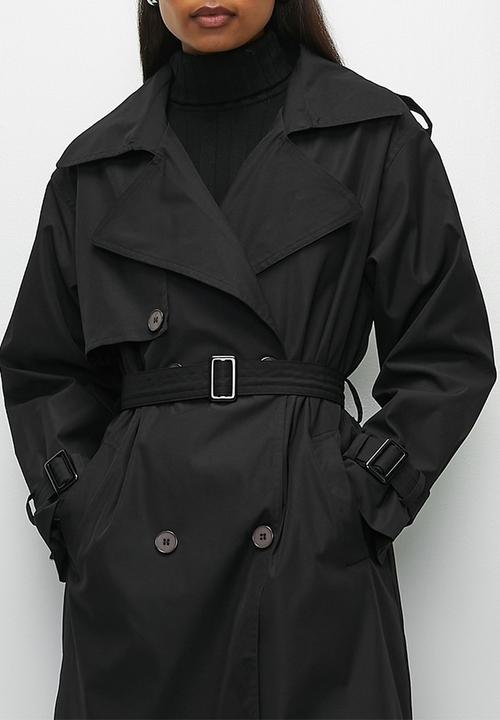 edit - Lightweight trench - black
