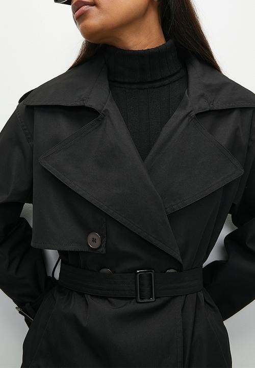 edit - Lightweight trench - black