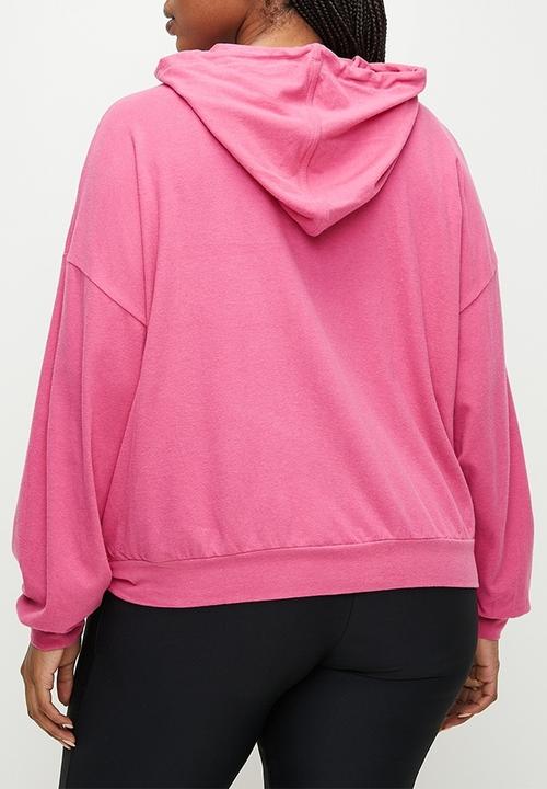 Cotton On - Plus Light Weight Super Soft Hooded Zip Through - Raspberry Sorbet