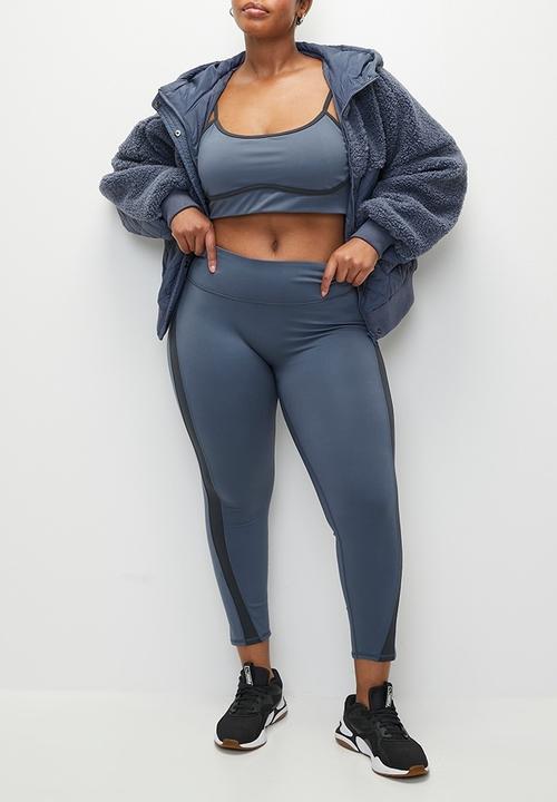 Cotton On - Plus Ultra Soft Contour Crop - Folkstone Grey/Element Blue