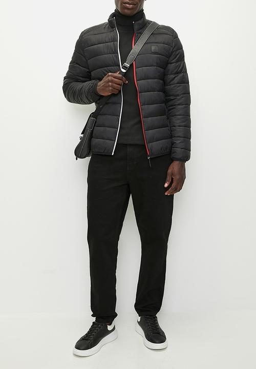 POLO - Mens Long sleeve Nylon Puffer Jacket - Black