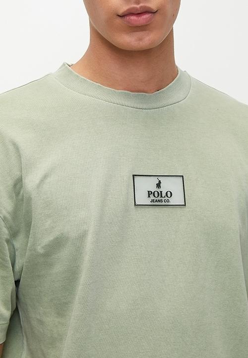 POLO - Mens Pjc Ss Enzyme Dyed Logo Tee - Green