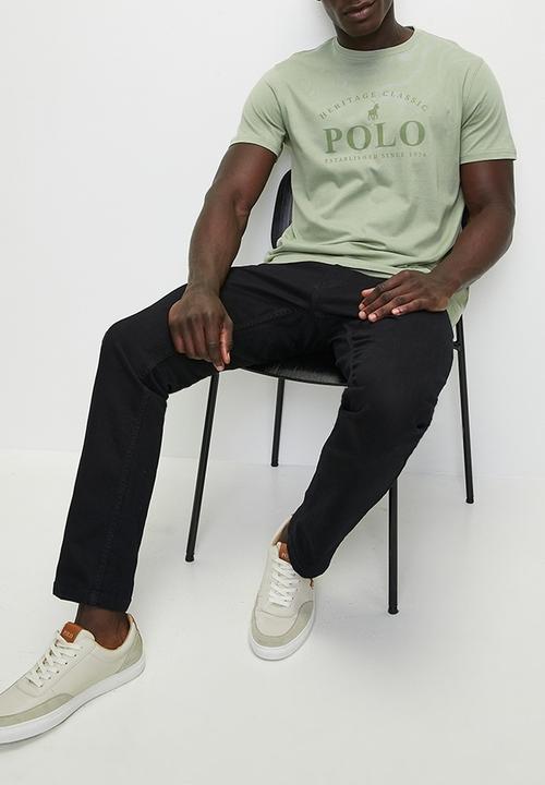 POLO - Mens Logo Embroidered Short sleeve Tee - Green