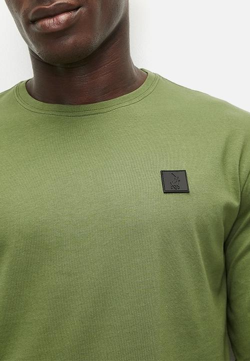POLO - Mens Essential Crew Neck Long sleeve Tee - Fatigue