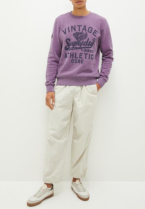 Superdry. - College scripted graphic crew - purple