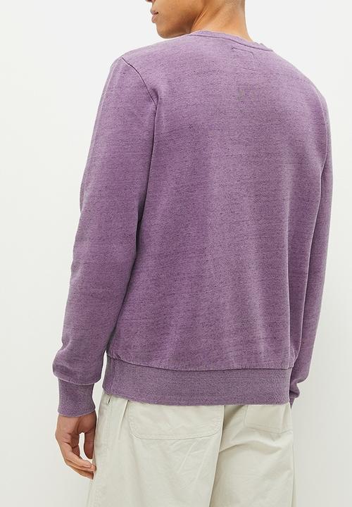 Superdry. - College scripted graphic crew - purple