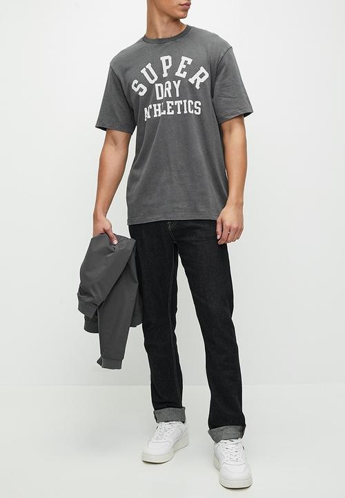 Superdry. - Athletic Ess Tee - Charcoal