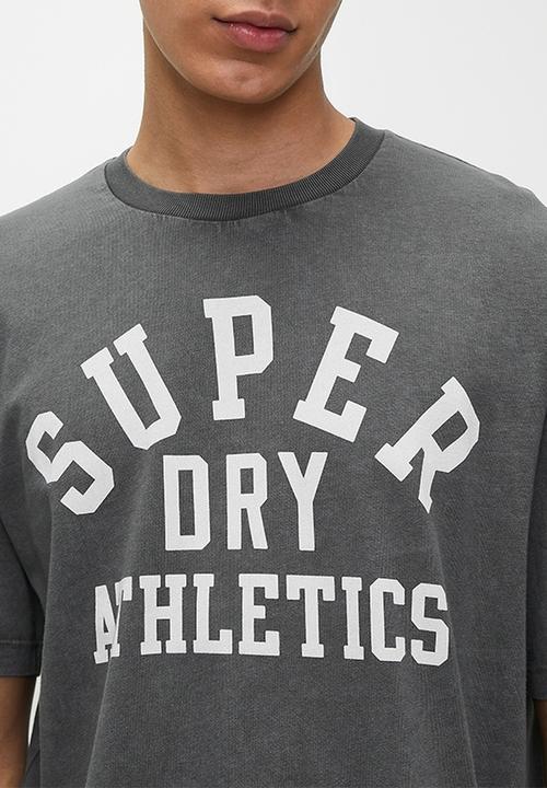 Superdry. - Athletic Ess Tee - Charcoal