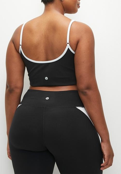 Cotton On - Plus Ultra Soft Contour Crop - Black/White
