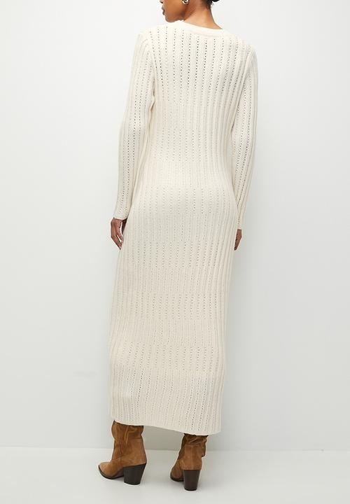 edit - Knitwear midi dress - cream