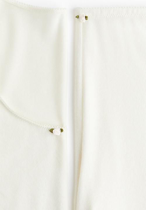 H&M - Brushed jersey pyjamas - cream