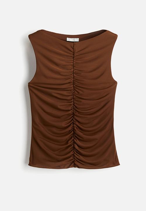 H&M - Ruched top - brown