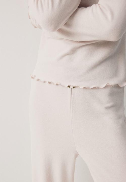 H&M - Brushed jersey pyjamas - pale pink