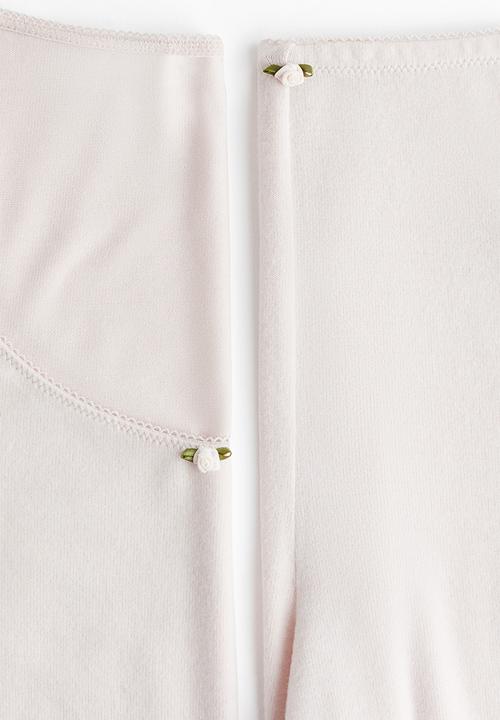 H&M - Brushed jersey pyjamas - pale pink