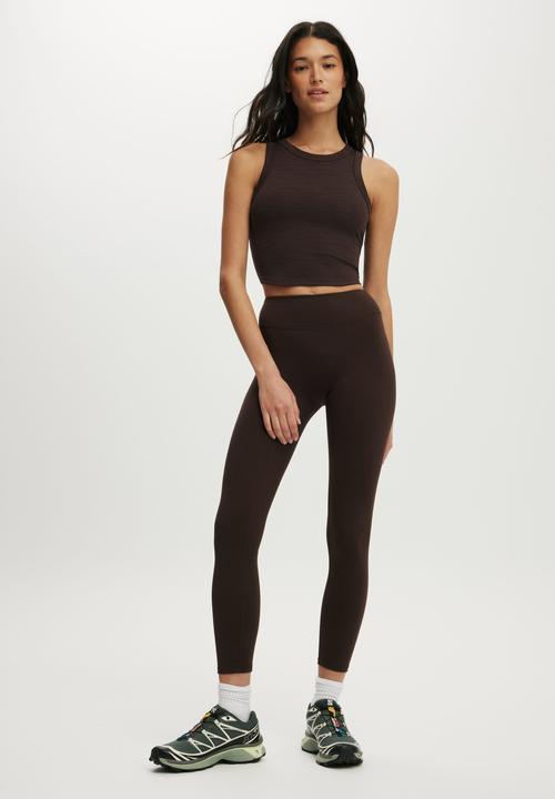 Cotton On - Ultra Soft Contour 7/8 Length Tight - French Roast