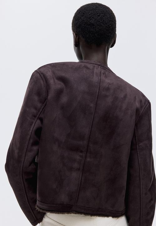 H&M - Pile-lined jacket - dark brown