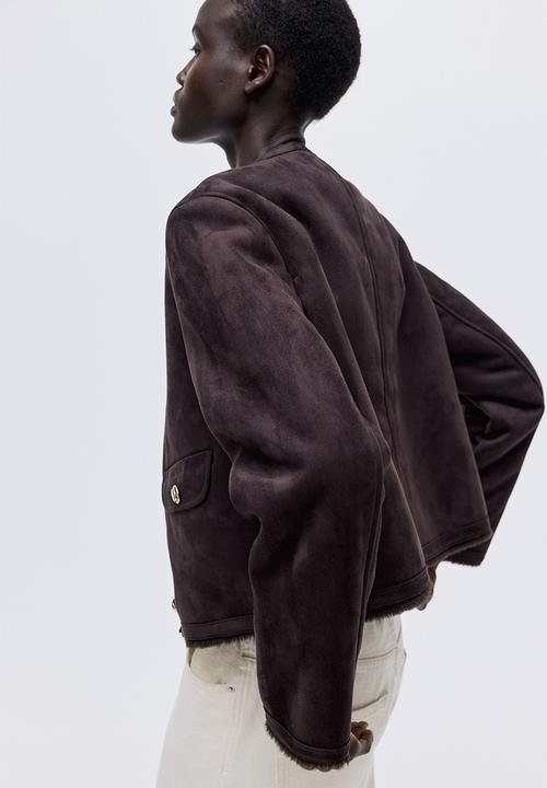 H&M - Pile-lined jacket - dark brown