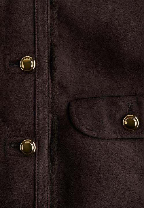 H&M - Pile-lined jacket - dark brown