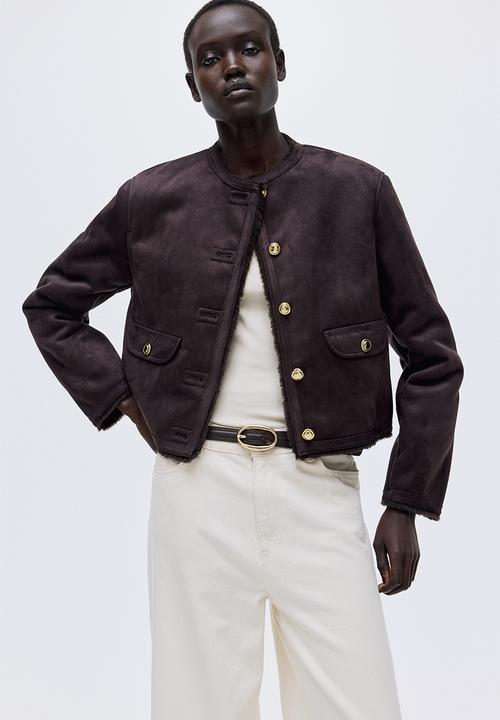 H&M - Pile-lined jacket - dark brown