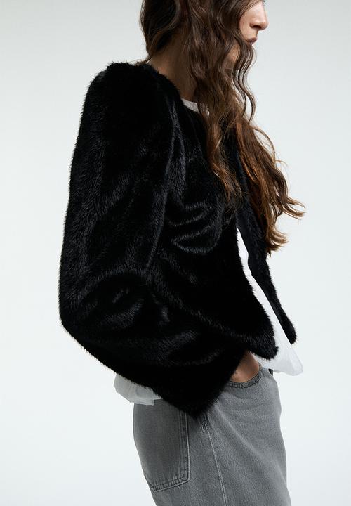 H&M - Fluffy jacket - black