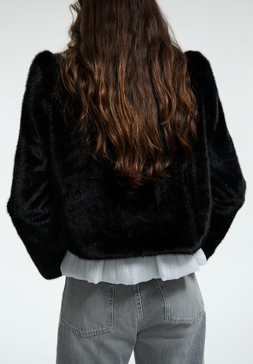 H&M - Fluffy jacket - black
