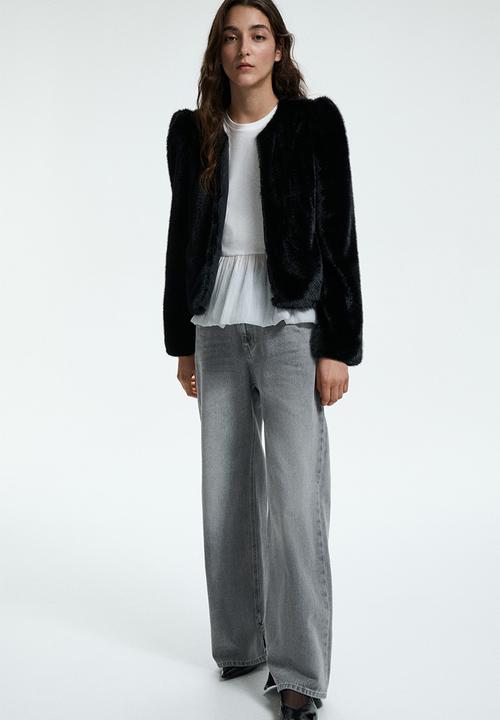H&M - Fluffy jacket - black