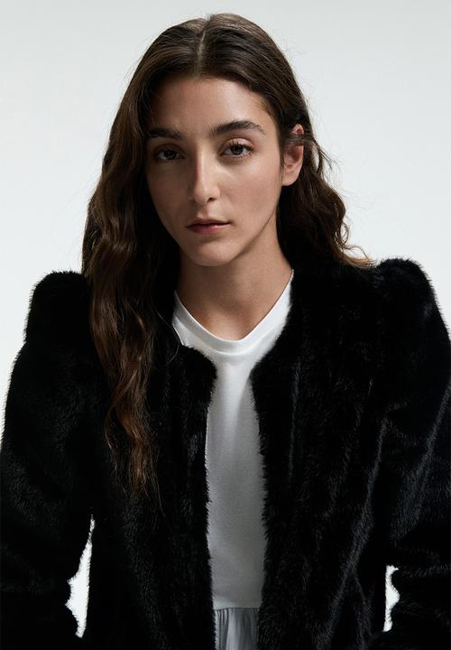 H&M - Fluffy jacket - black