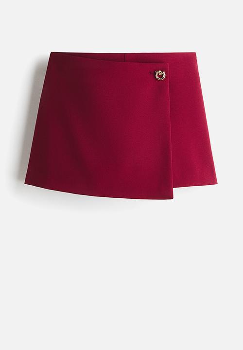 H&M - Wrap skort - dark red