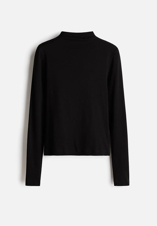 Turtleneck top - black - 1307934003.