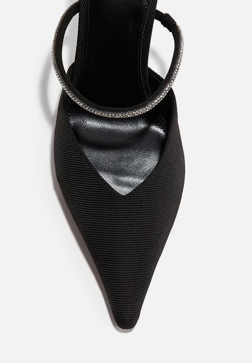 H&M - Embellished heeled mules - black