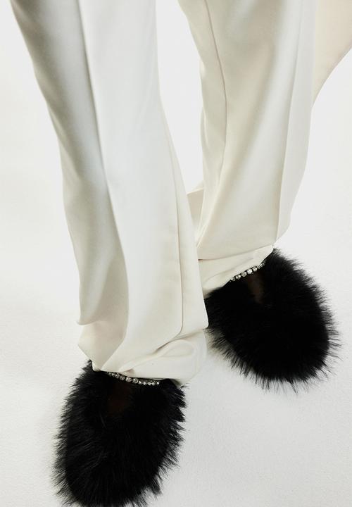 H&M - Embellished slippers - black