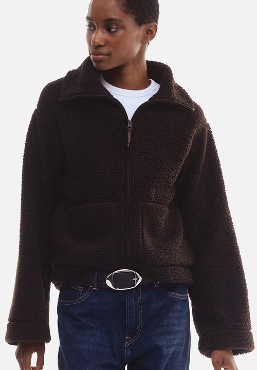 Teddy jacket - dark brown - 1308677001.