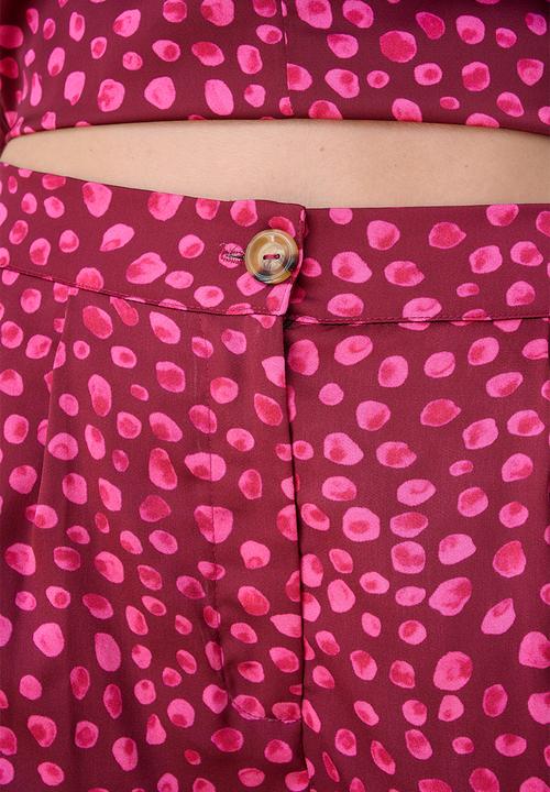 Me&B - Sizzle Pants with Feather Trim - Pink