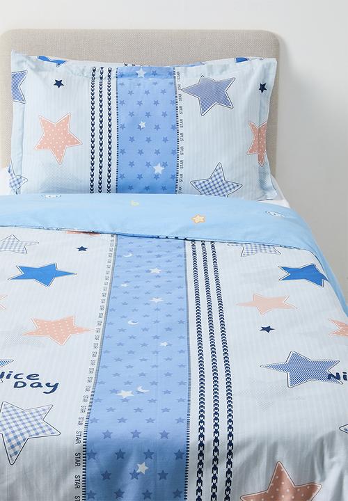 Pop Candy - 196TC printed duvet cover set - blue/multi