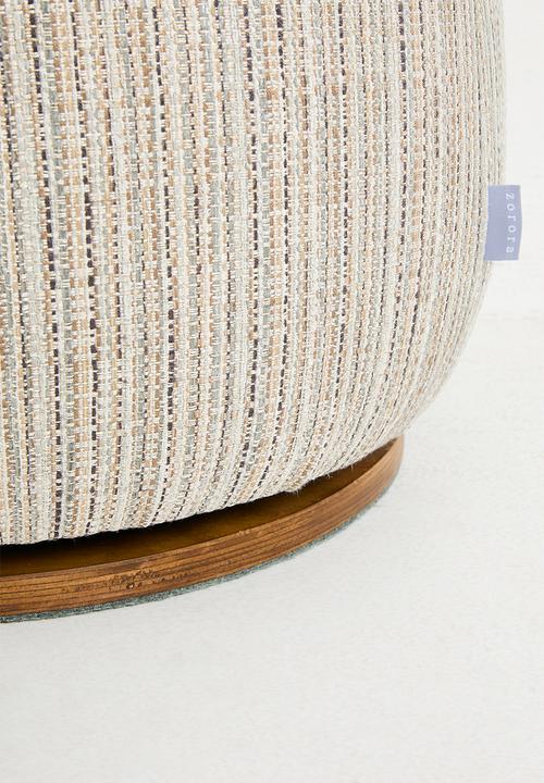 Zorora - Zola Swivel Ottoman - Hydrangea