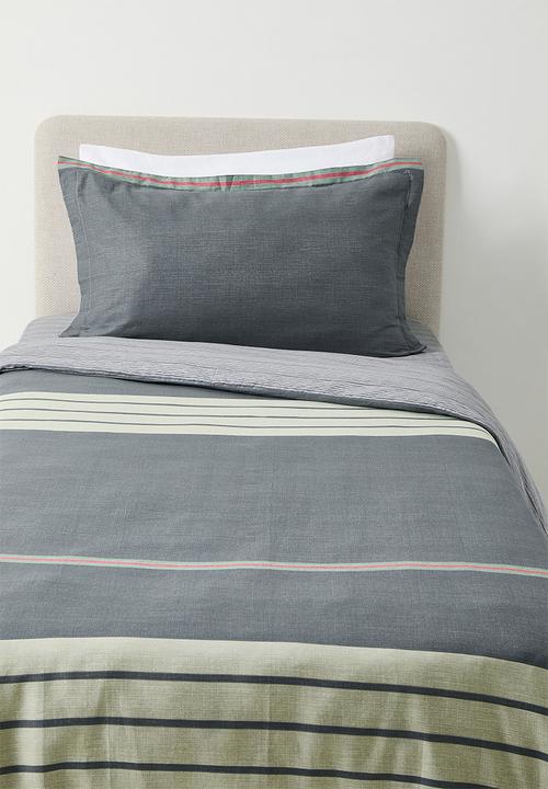 Pop Candy - 200TC striped duvet set - dark grey