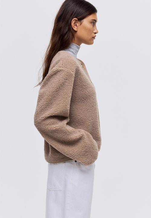 H&M - Teddy jacket - dusty beige