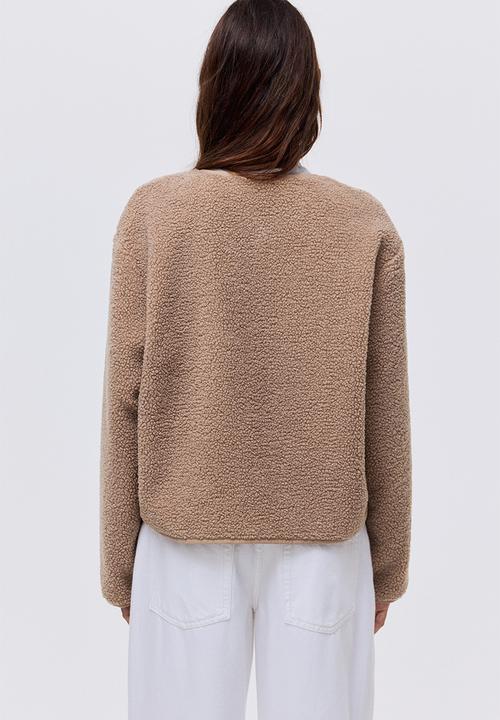 H&M - Teddy jacket - dusty beige