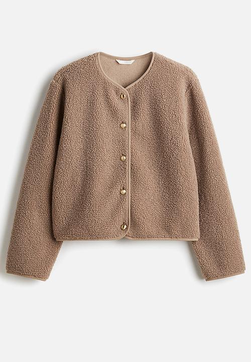 H&M - Teddy jacket - dusty beige
