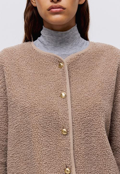 H&M - Teddy jacket - dusty beige
