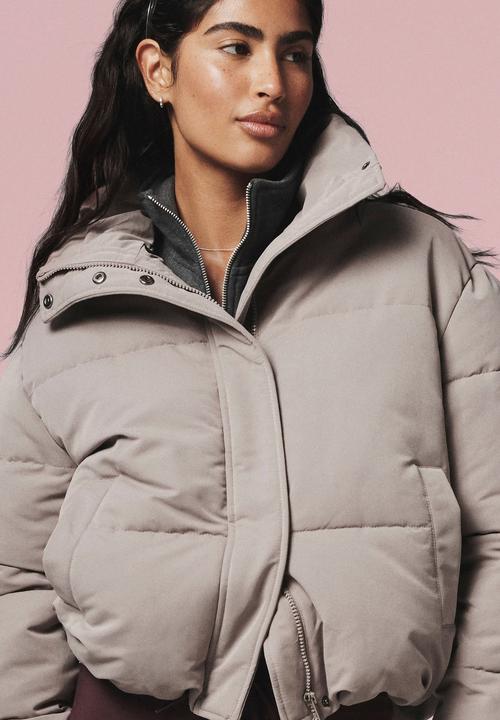 The Mother Puffer Soft Touch Jacket - Desert Grey