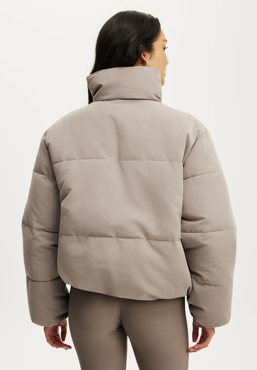 Cotton On - The Mother Puffer Soft Touch Jacket - Desert Grey