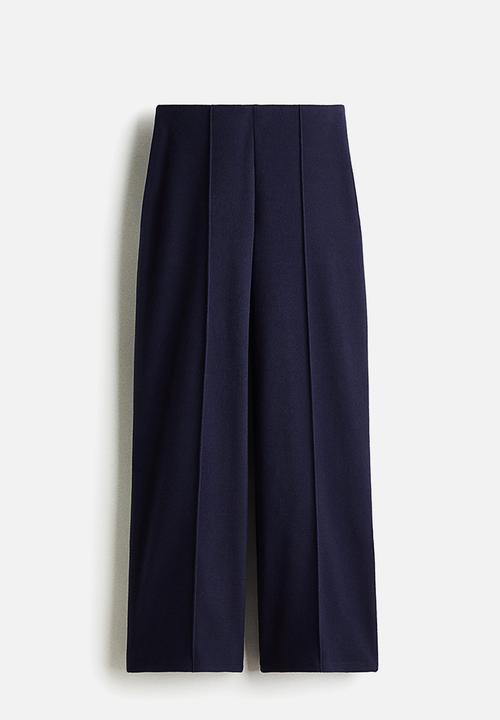 H&M - Crease-leg trousers - navy blue