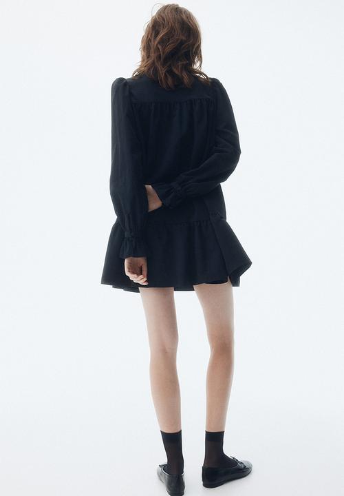 H&M - Frill-collared dress - black