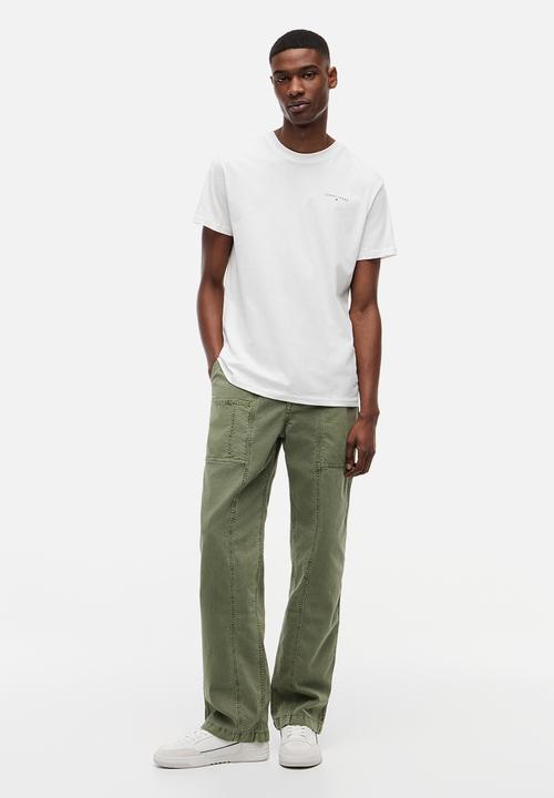Tommy Hilfiger - Tjm Slim Linear Chest Tee Ext - Ecru