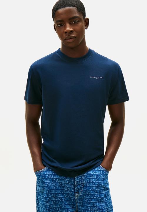 Tommy Hilfiger - Tjm Slim Linear Ss Tee 2Pck Ext - Dark Night Navy / Terracota Red